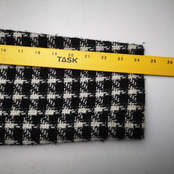 Denver Hayes Ladies Size XL Black & White Checkered Lined Fringed Blazer - Picture 9 of 10